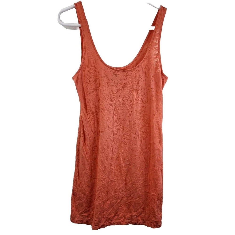 Free‎ People Intimately Tank Lightweight Dress Size Large Orange Summer Festival
